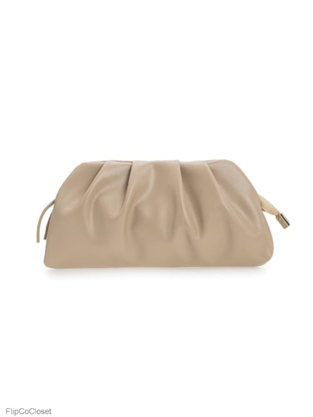 Soft Vegan Leather Clutch Pleated PU Evening Bag Detachable Chain Strap